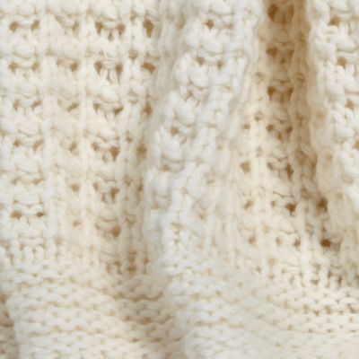 Dimension Knitted Lambswool Throw, 130" x 180"