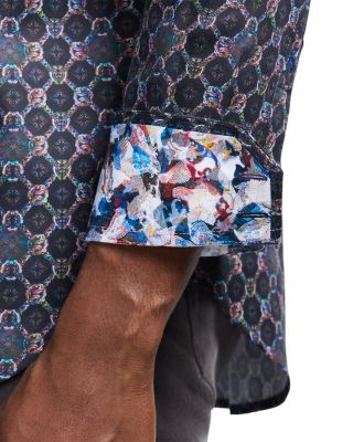 Bramston Printed Long Sleeve Button Front Shirt