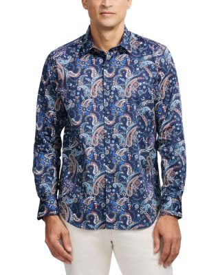 Chandler Printed Long Sleeve Button Front Shirt