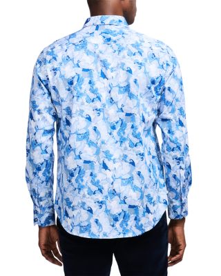 Baskerville Printed Long Sleeve Button Front Shirt