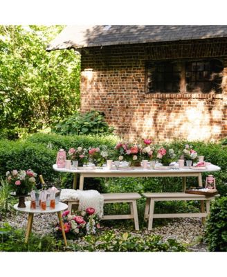 Camp Bachelorette Postcard Paper Dinner Plates, Set of 8