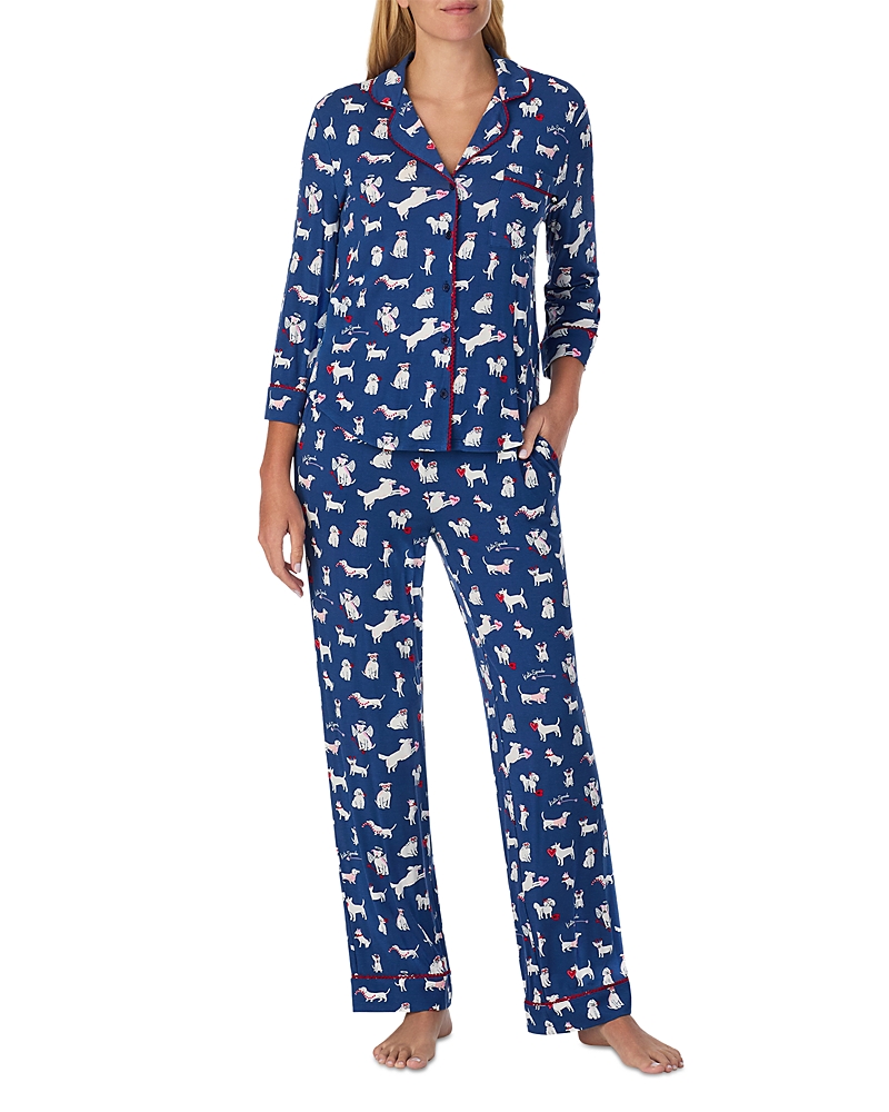 Kate Spade New York Three Quarter Sleeve Pajama Set In Multi