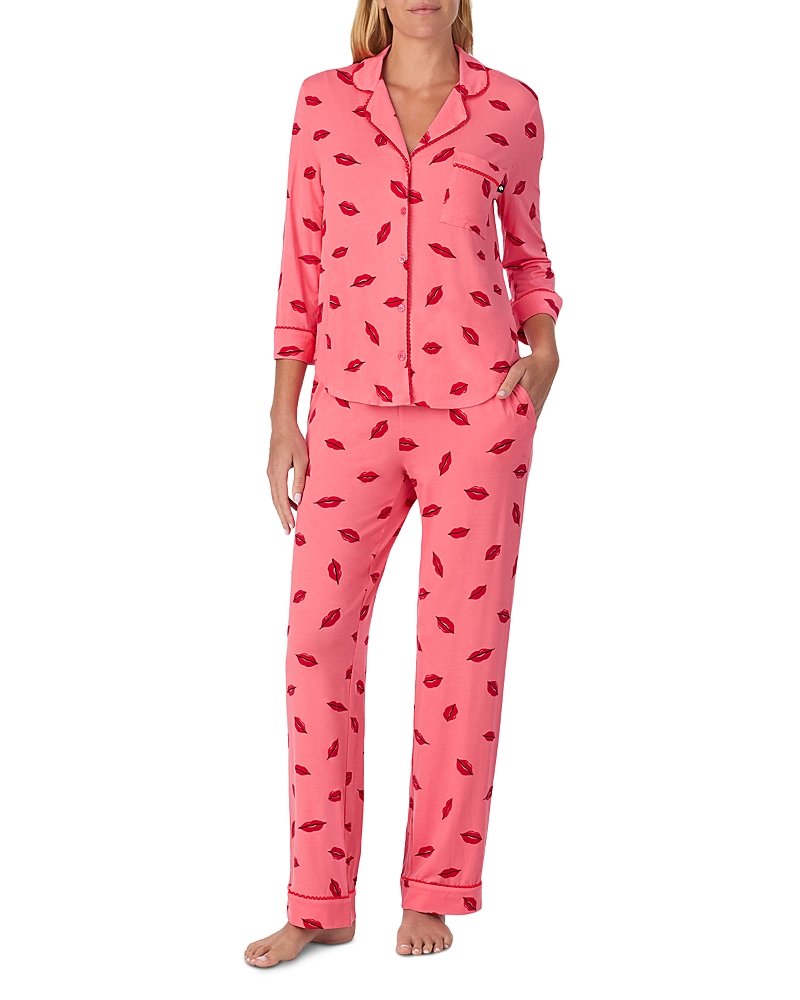 Kate Spade New York Three Quarter Sleeve Pajama Set In Multi