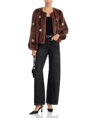 Benson Mixed Star Faux Fur Jacket