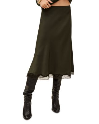 Cyla Lace Trim Midi Skirt