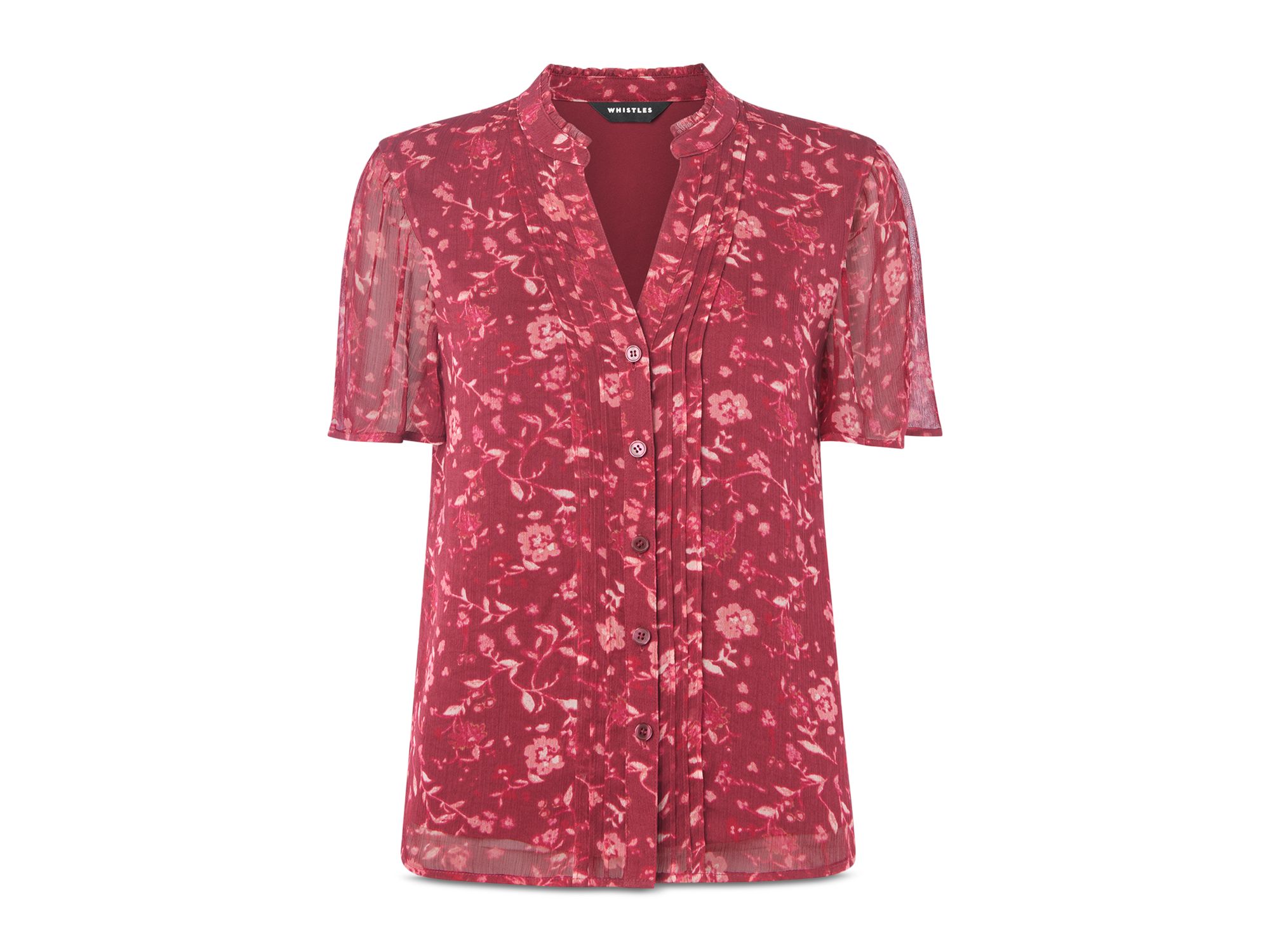 Ditsy Floral Split Neck Blouse — Image 6