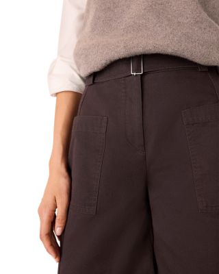 Belted Barrel Leg Pants