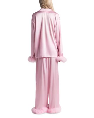 Feather Trim Pajama Set