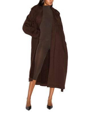 Boyfriend Fleece Trench Coat