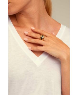 Triple Grey Crystal Ring