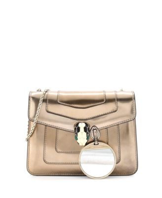  Small Serpenti Forever Square Shoulder Bag Metallic Leather