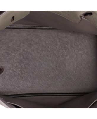 Birkin 30 Handbag Grey Clemence with Palladium Hardware