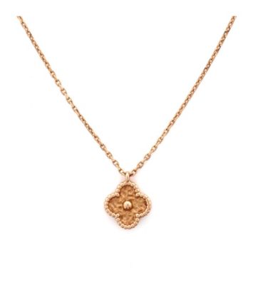  Sweet Alhambra Pendant Necklace 18K Rose Gold, 15 - 15.75"