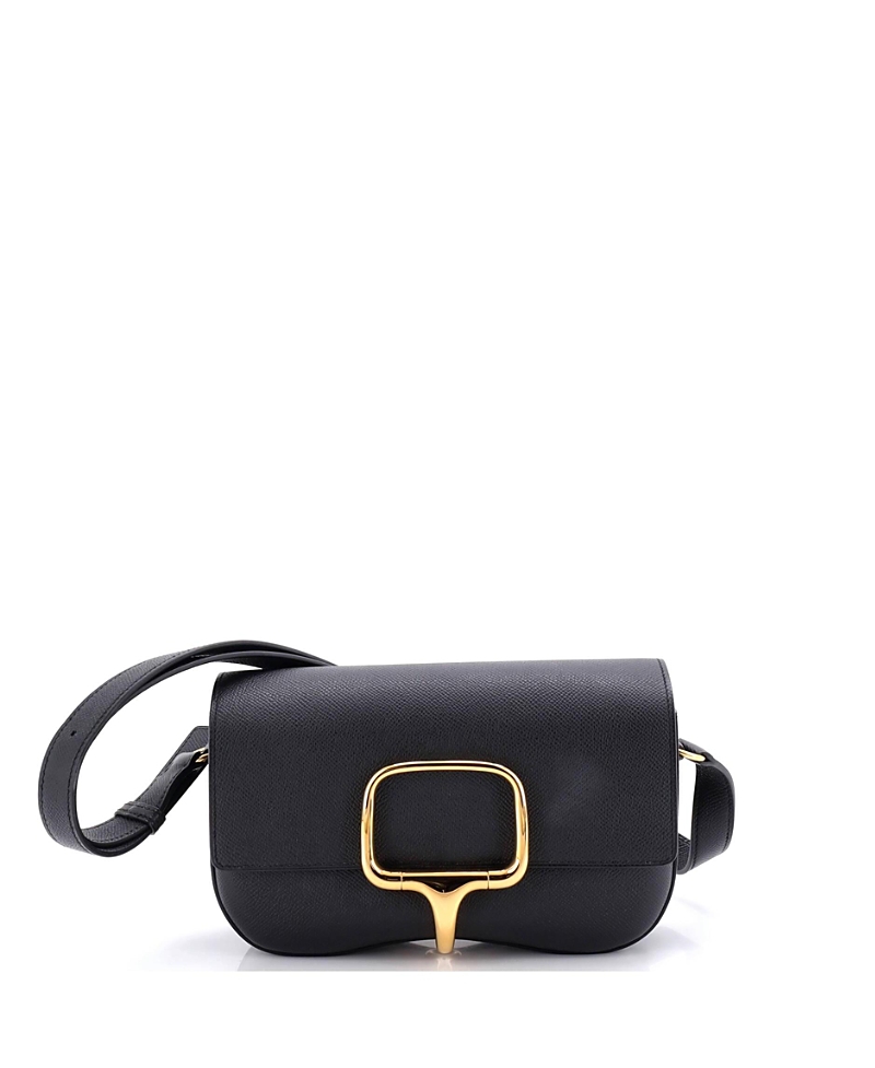 PRE-OWNED HERMES Pre-owned Hermes Della Cavalleria Elan Shoulder Bag Epsom In Black