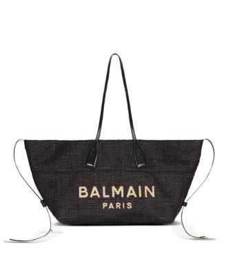  Track Tote Bag in Raffia and Calfskin