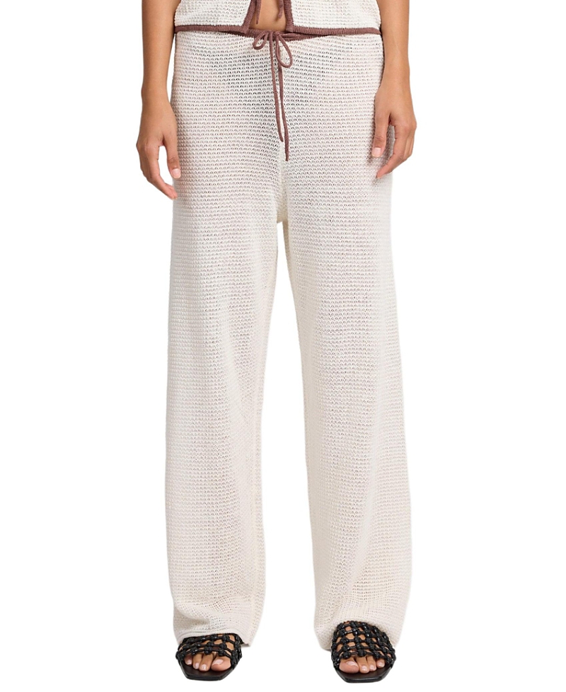 Onia Linen Knit Drawstring Pant In White