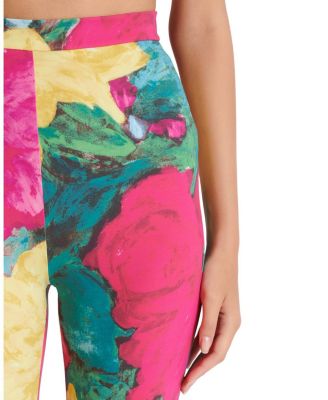  Jersey Leggings with Roses Print