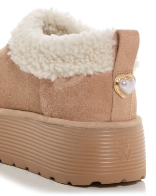 Women's Shearling Platform Booties