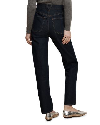 Leah Mid Rise Straight Jeans in Indigo Rinse