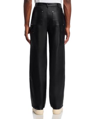 Faux Leather Carpenter Pants