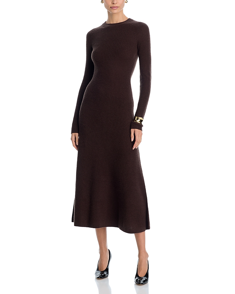 Altuzarra Cuddy Cashmere Dress In Brown