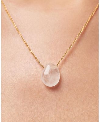  Mini Clear Quartz Pebble Necklace