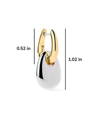  Kayla Two Tone Gold Drop Earrings