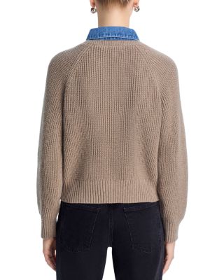 Denim Collar Sweater