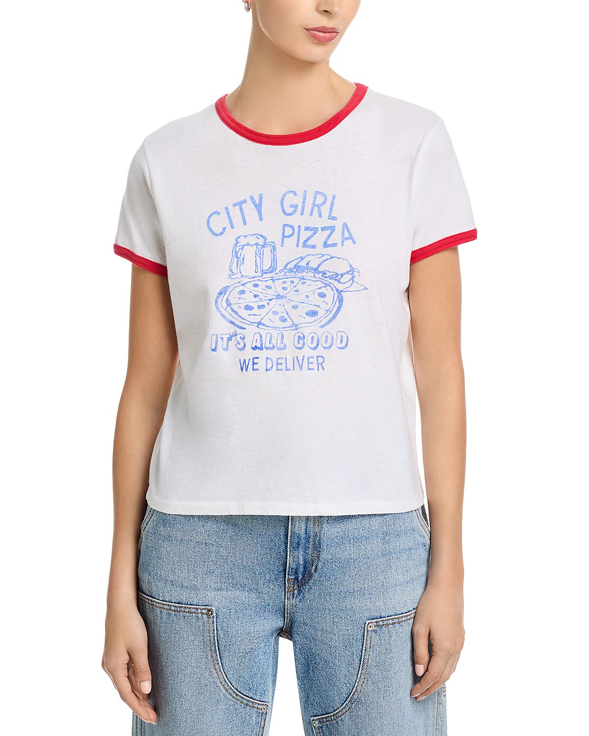 Mother The Lil Goodie Ringer Runner Tee