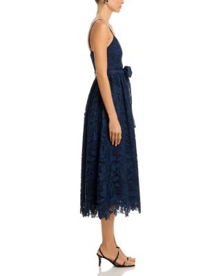 Lace Satin Belt Dress