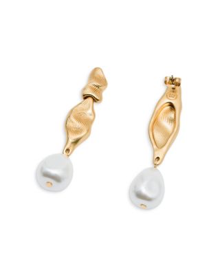 Margot Imitation Pearl Drop Earrings, 2.4"