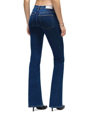 Low Rise Micro Bootleg Jeans in Rustic Indigo