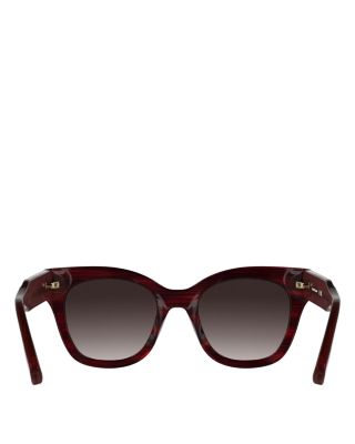 Roseau Striped Square Sunglasses, 51mm