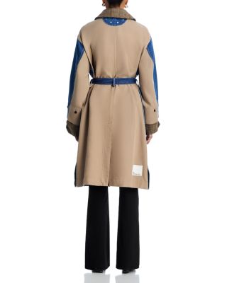 Denim Combo Trench Coat