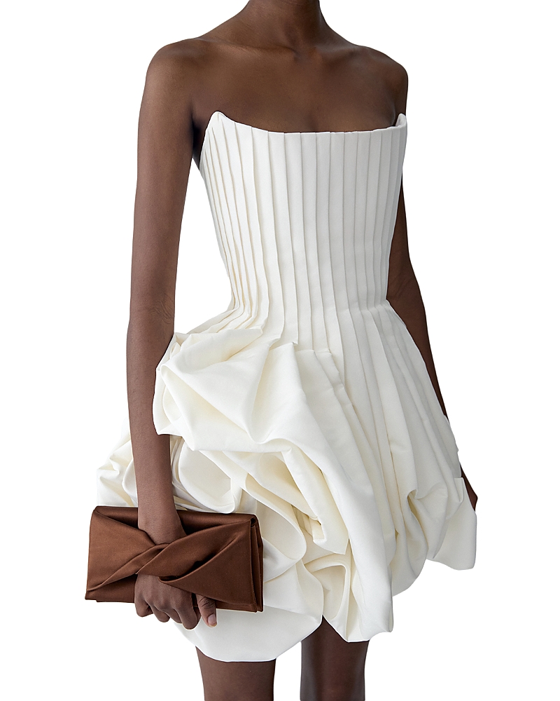 Carolina Herrera Pleated Draped Mini Dress