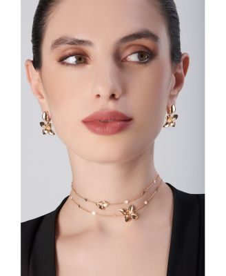 18K Rose Gold Giardini Segreti Flower Statement Earrings