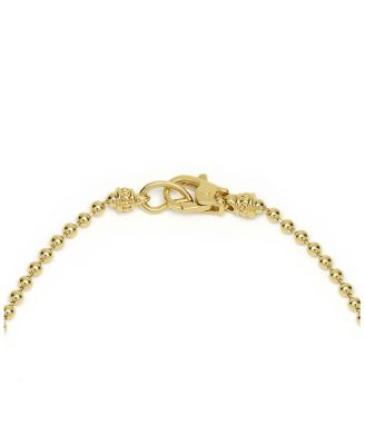 18K Yellow Gold Fizz Diamond Bezel Horizontal Cluster Bead Link Bracelet