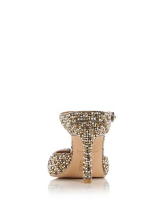 Women's Strass Embellished Pointed Mule Pumps