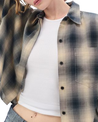Marin Cropped Plaid Shirt