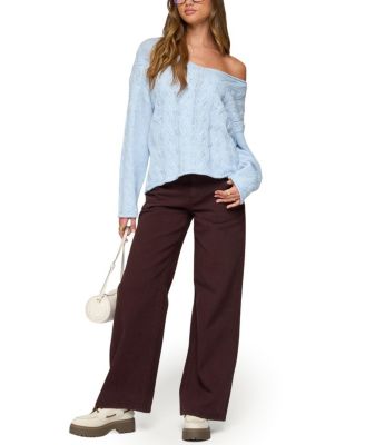 Inga Oversized Cable Knit Sweater