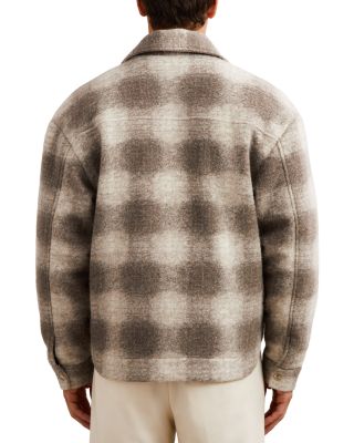 Sorento Long Sleeve Zip Through Brushed Check Overshirt