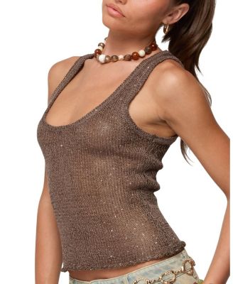 Eleora Sequin Knit Tank Top