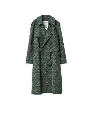 Long Baroque Viscose Blend Trench Coat
