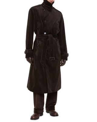 Long Corduroy Trench Coat