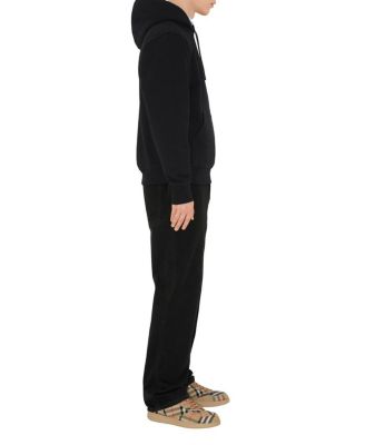 Check Label Cotton Hoodie