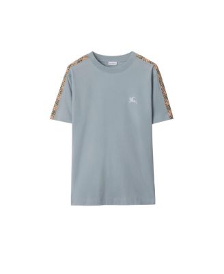 Check Trim Cotton T-shirt