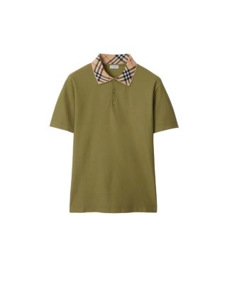  Check Collar Cotton Polo Shirt