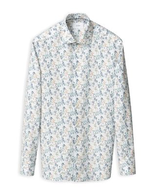 Slim Fit Button Front Twill Shirt