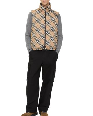 Reversible Check Puffer Gilet