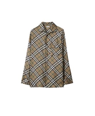 Check Silk Pyjama Shirt